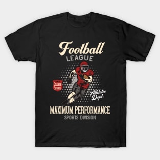 American Football League Player Vintage Design T-Shirt